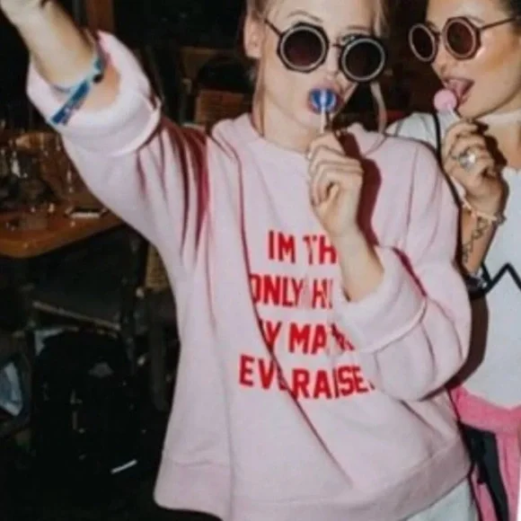 Daydreamer Revolve Cotton Candy Pink Fleece top in XL - Picture 2 of 9